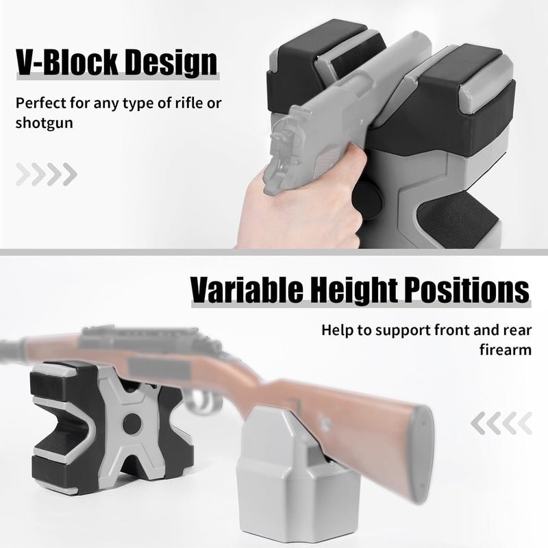 Pridefend Shooting Rest Non-Slip Block Bench Rest for Rifle and Pistol,Durable Construction and Surface Water Resistance Shooting Bench Rest for Shot Stabilization and Sighting in Rifles - Image 2